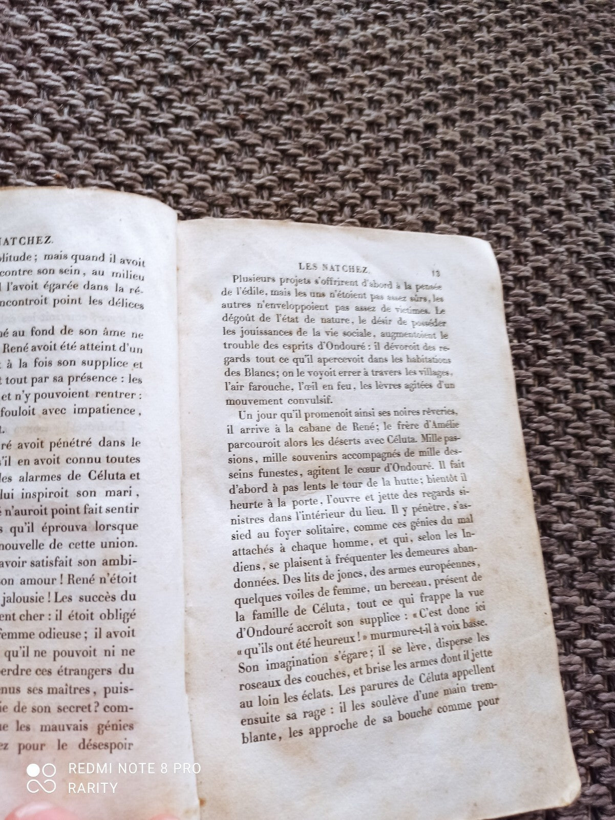 Livre ancien Chateaubriand Les Natchez Tome II 1834 Paris Pourrat frères