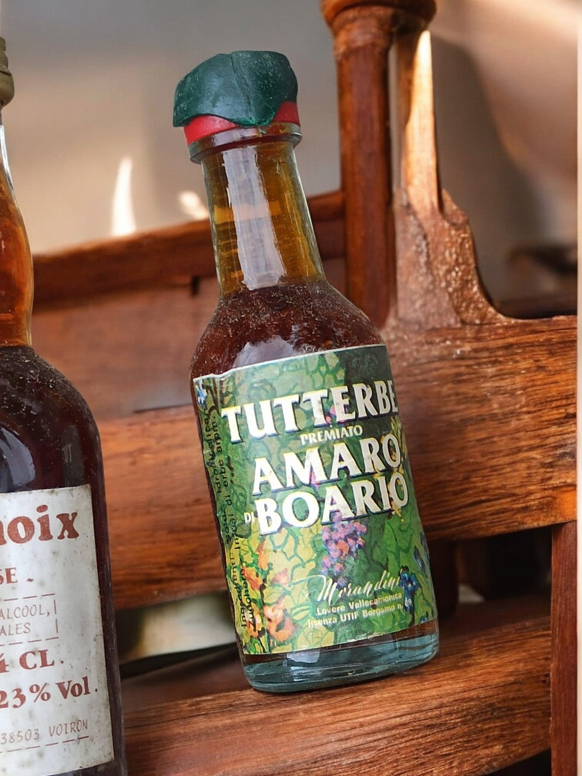 Miniature ancienne Amaro di Boario TuttErbe bouteille vintage rétro déco bar