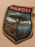 Écusson ancien NAPOLI brodé vintage, blason ville Italie, patch thermocollant