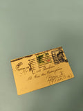 Ancienne enveloppe philatélie timbrée, écriture manuscrite, Paris, vintage
