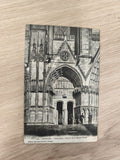 Ancienne CPA Bourges Cathédrale Portail Sainte-Vierge noir et blanc édition rare