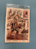 Carte philatélique Journée du Timbre 1962 Tarbes Messager Royal affranchie