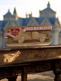 Broche vintage soviétique GAZ camion 1948, badge ancien URSS doré