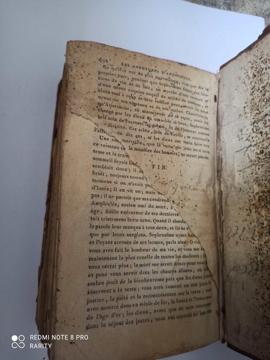 Livre relié 1799 Édition originale Les Aventures de Télémaque cuir