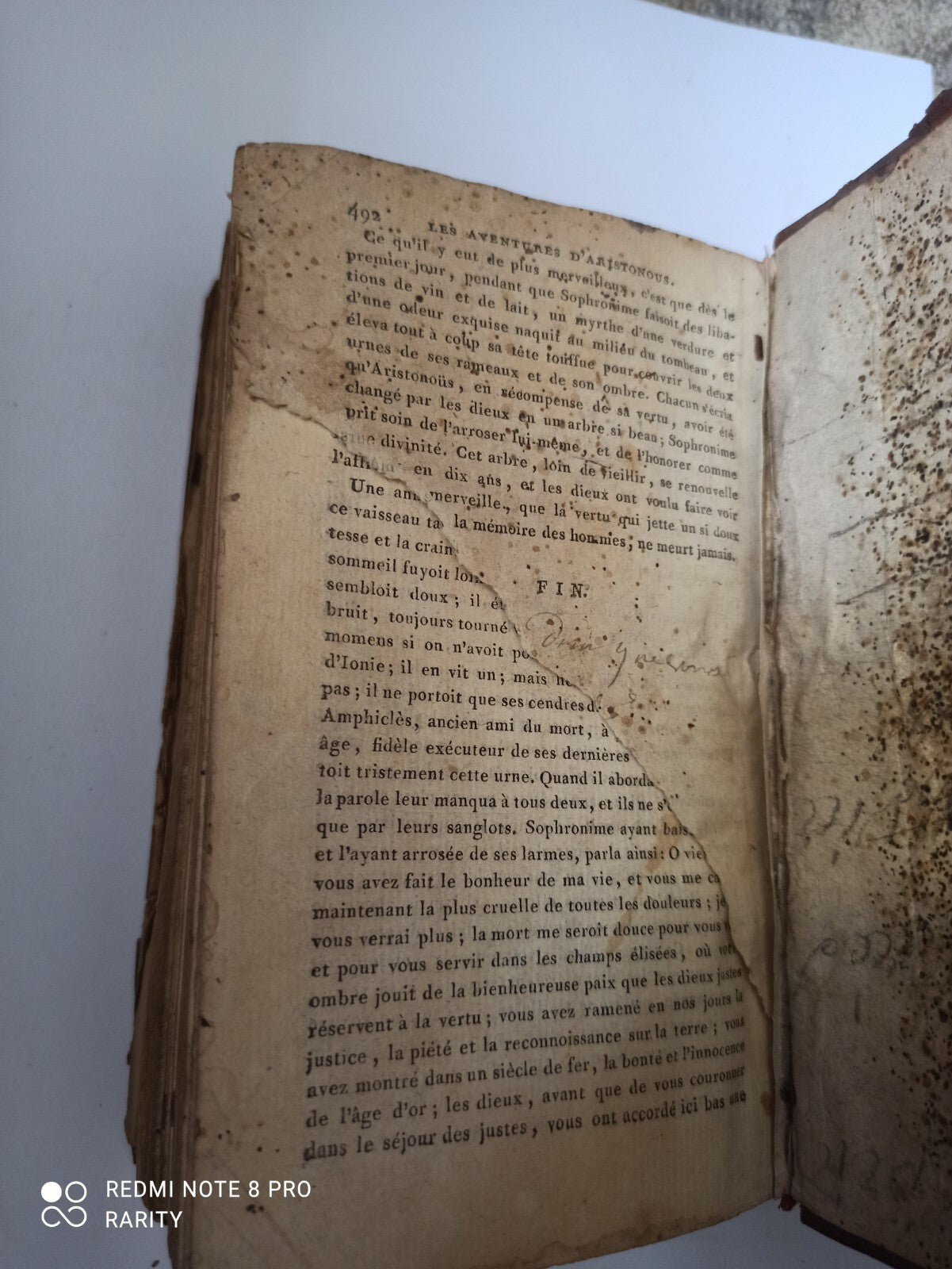 Livre relié 1799 Édition originale Les Aventures de Télémaque cuir