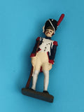 Figurine soldat plomb uniforme empire ancien, peinture main vintage militaire