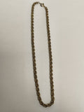 Collier vintage ancien plaqué or, gros maillons rétro bijou collection occasion