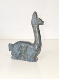 Vintage figurine lama sculptée pierre ancienne objet déco collection rétro anima