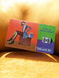 Carte téléphonique vintage Télécarte 50 puce femme design années 90