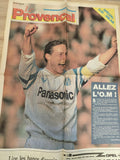 Ancien journal Le Provençal OM Milan 1991 football Olympique de Marseille vintag