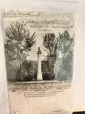 Carte postale ancienne Golfe Juan Colonne Napoléon 1815 CPA noir et blanc