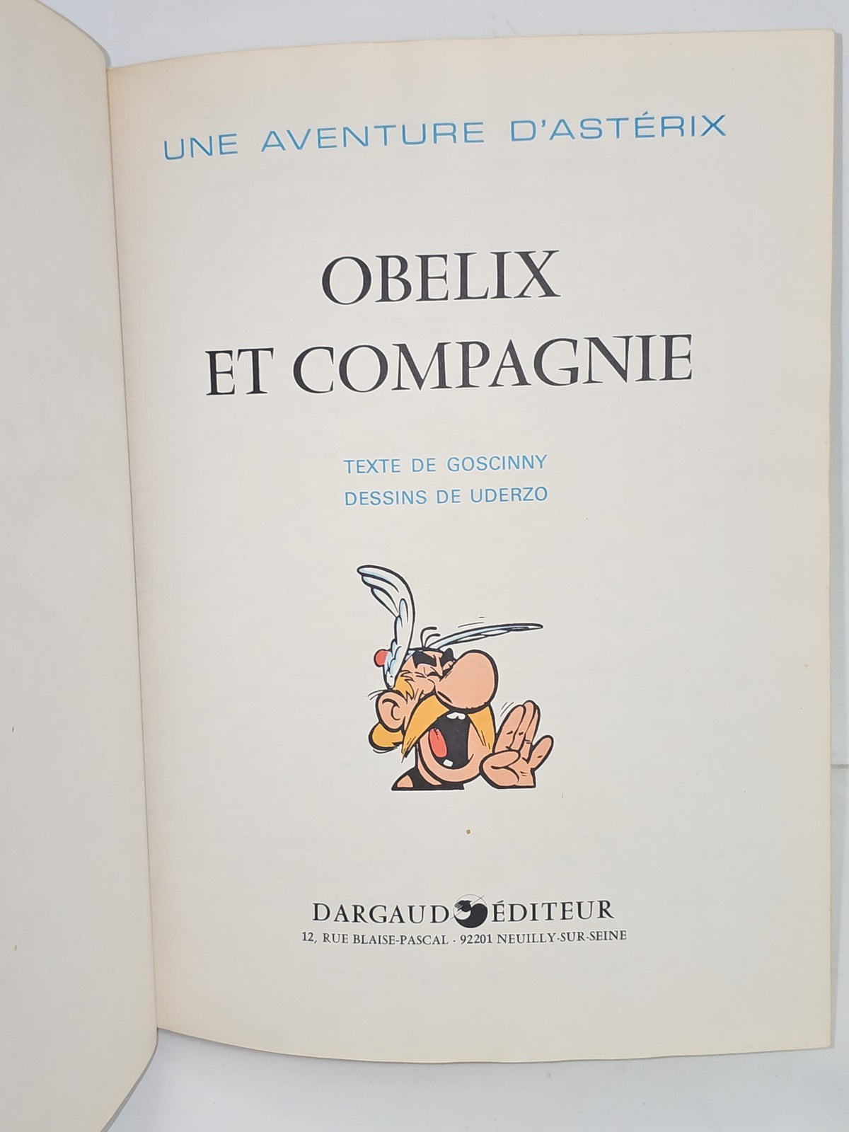 Album BD Astérix Obélix et la Compagnie édition originale 1976 Dargaud EO