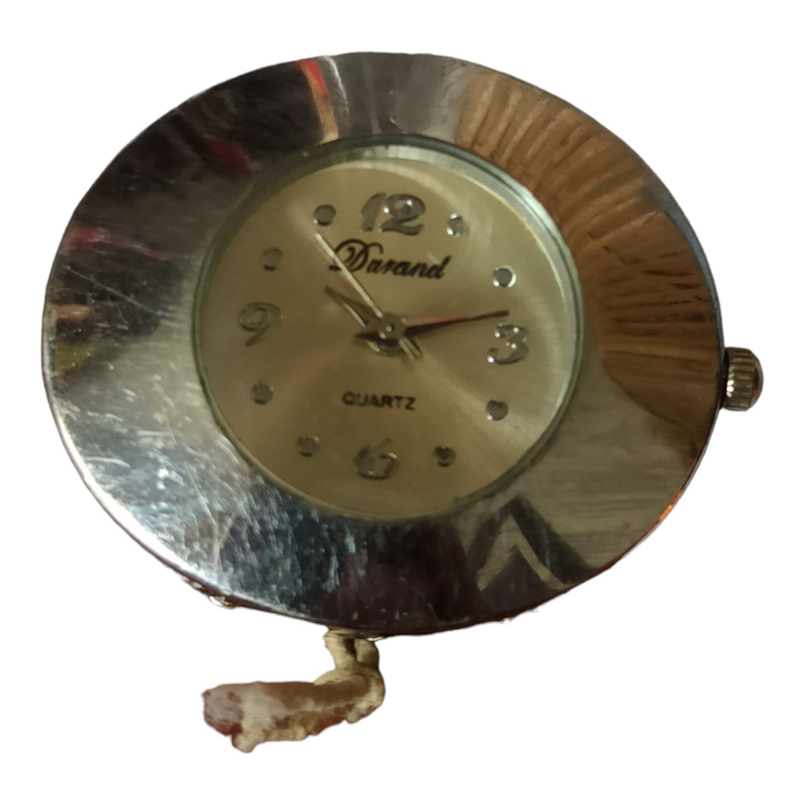 Montre vintage Darand quartz femme, cadran argenté élégant rétro
