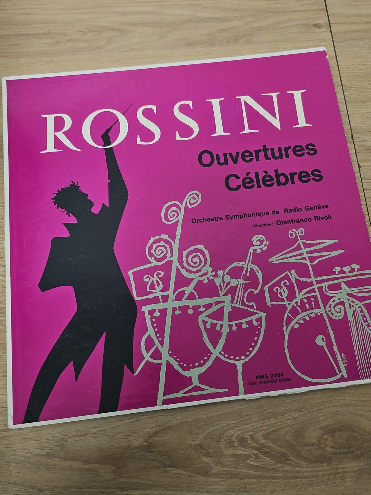 Vinyle 33 tours ancien Rossini rétro, disque vintage collection musique classiqu