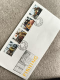 Lettre Premier Jour Royaume-Uni 1981 Fishing timbres oblitérés Edinburgh