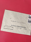 Enveloppe philatélie Dental-Chemie timbrée Saarpost, adressée Paris