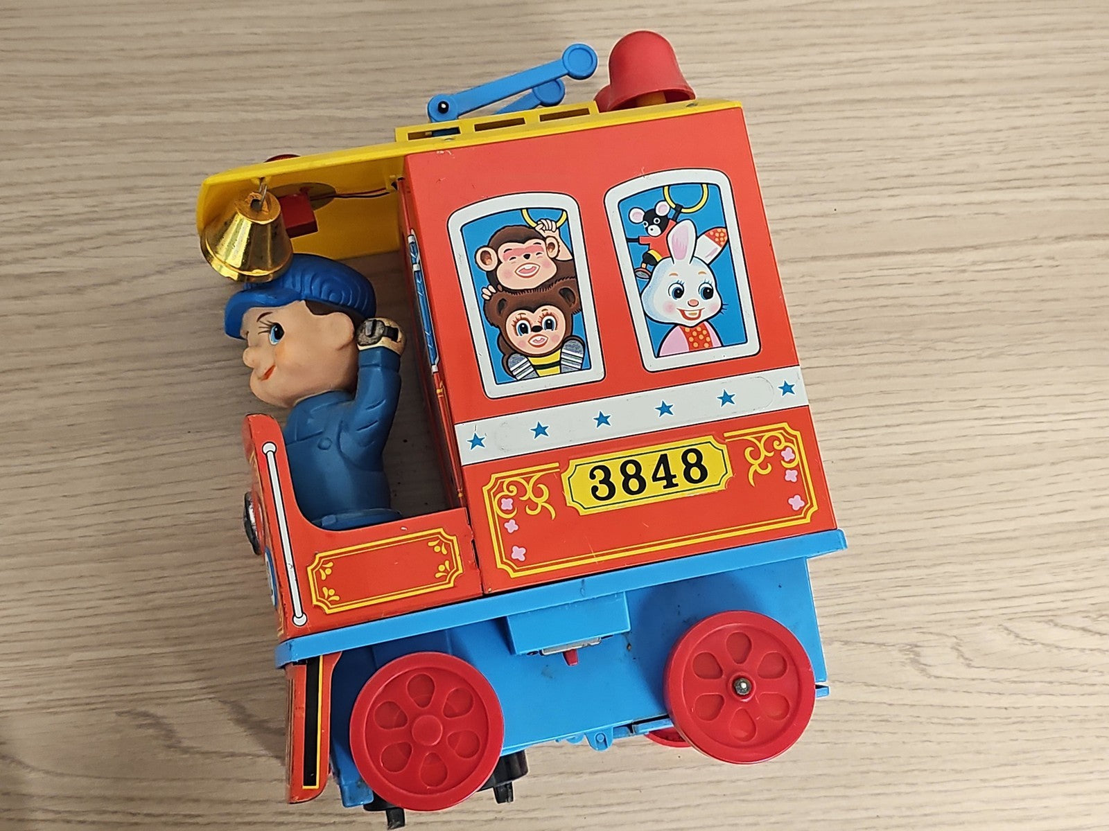 Jouet tramway vintage Modern Toy Japan lithographié à piles n°3848 années 60