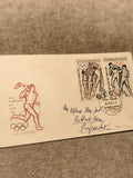 Lettre premier jour Tchécoslovaquie JO Tokyo 1964, timbres sportifs, olympique