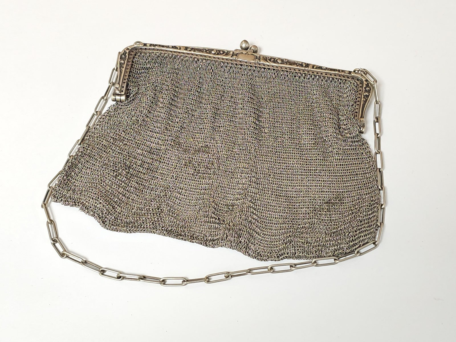 Sac vintage ancien émaillé ? Accessoire rétro collection, déco authentique
