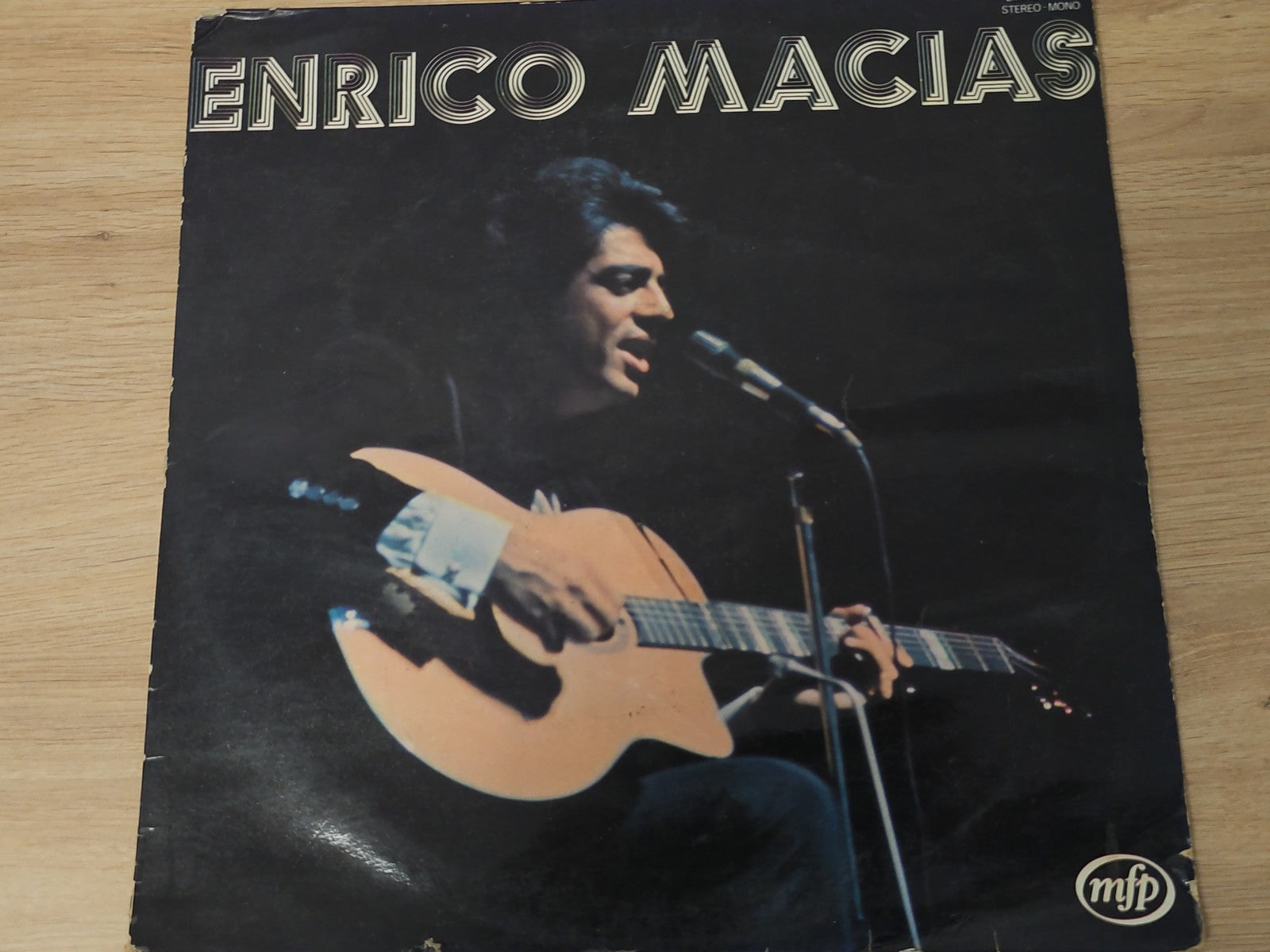 Vinyle 33T ancien Enrico Macias rétro collection musique française vintage