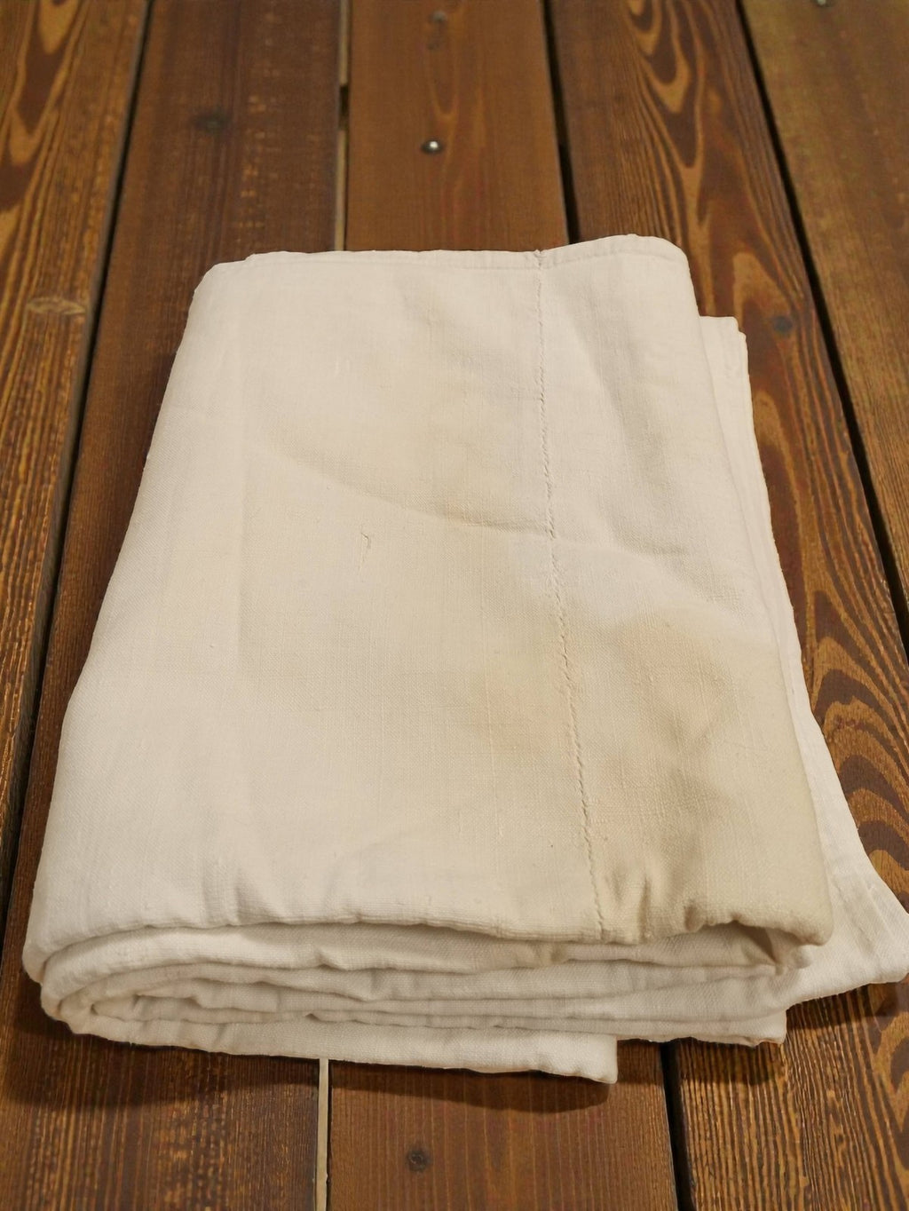 Drap de lit ancien brodé ancres vintage fin XIXe, rare linge rétro collection