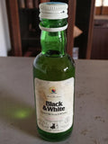 Mignonette whisky Black & White ancienne 5cl bouteille verte 40% vintage