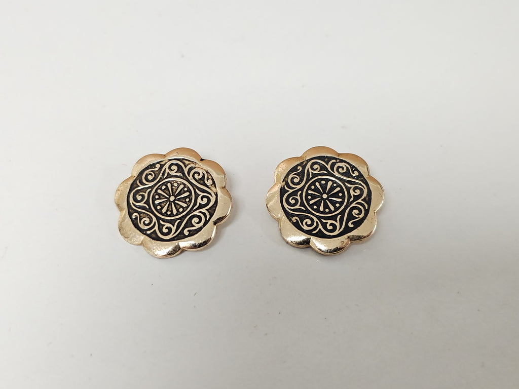 Pair of vintage antique retro earrings for collector or amateur