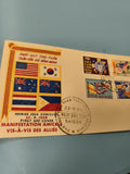 Ancienne enveloppe FDC Vietnam 1968 Manifestation Alliée timbres collection