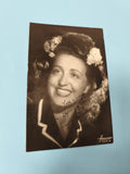 Ancienne photo dédicacée Harcourt Paris portrait femme vintage noir et blanc