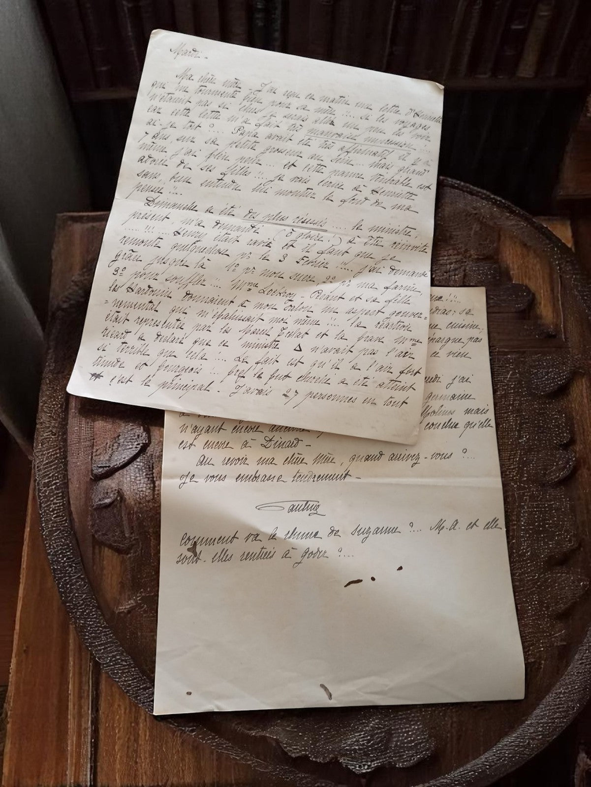 Lettre manuscrite 1918 témoignage guerre mère d’Yvette correspondance ancienne