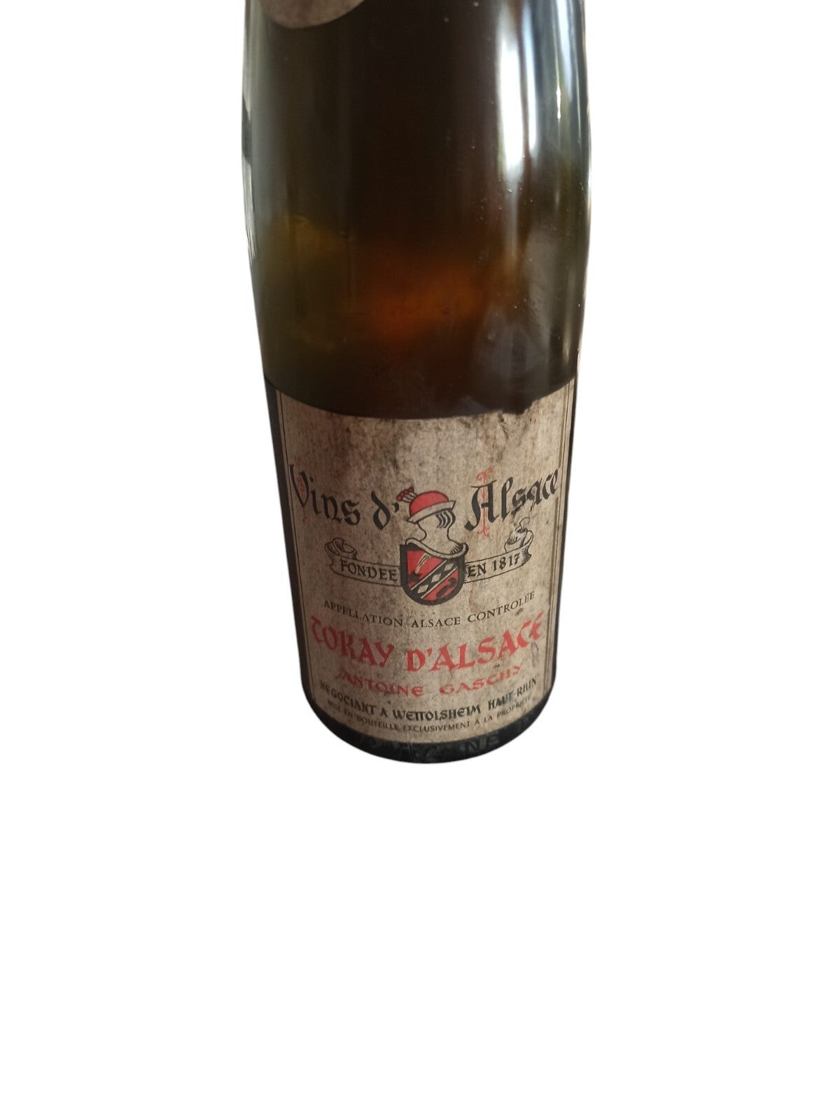Bouteille vin Tokay d?Alsace 1969 Vins d?Alsace étiquette d?origine