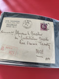 Ancienne enveloppe oblitérée Nice recommandé philatélie timbre violet années 20