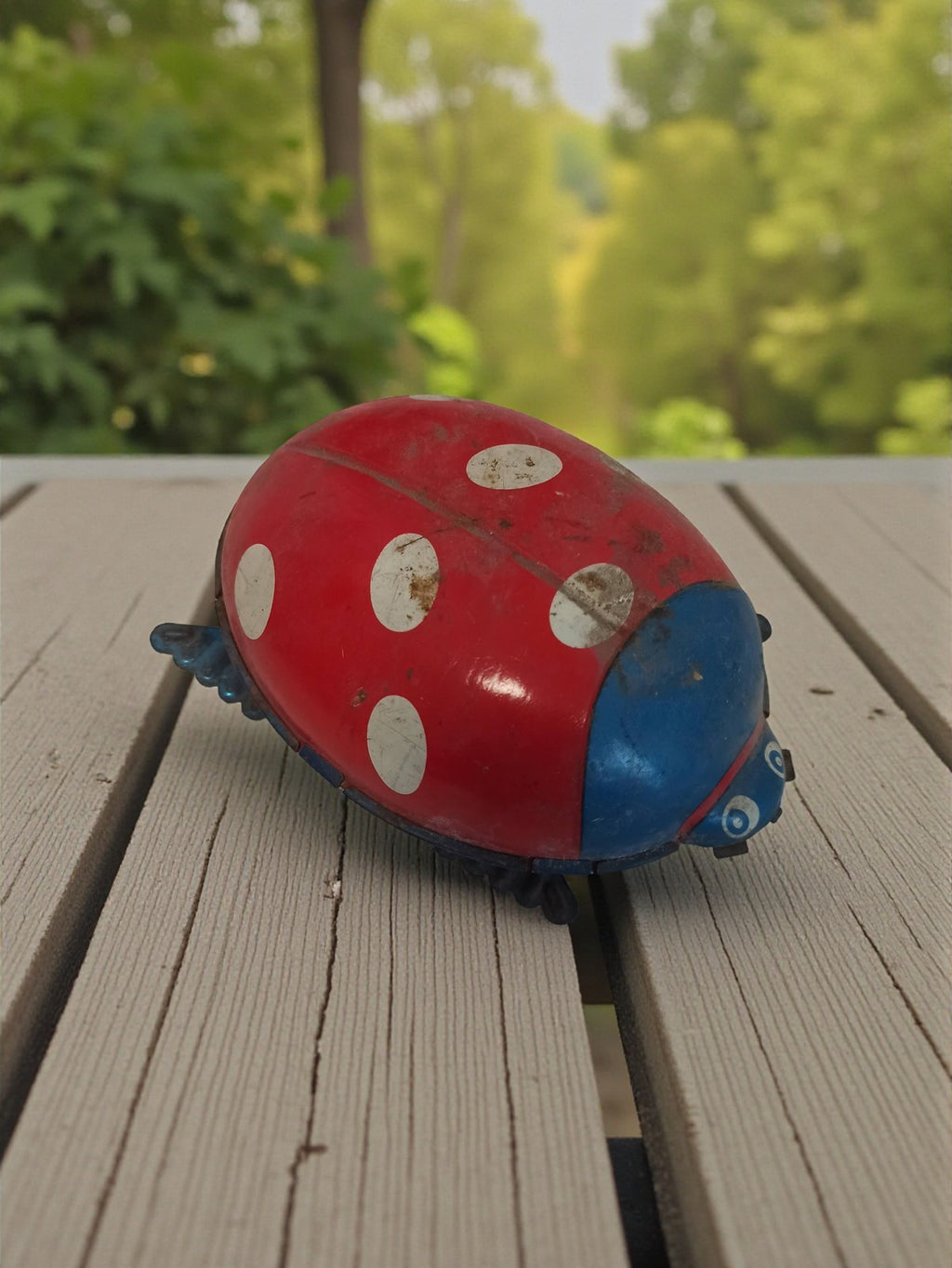 Coccinelle mécanique vintage Joustra années 50 jouet ancien ladybird rétro