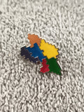 Pin's vintage puzzle couleurs émaillées style années 90 badge rétro (Ref 6)