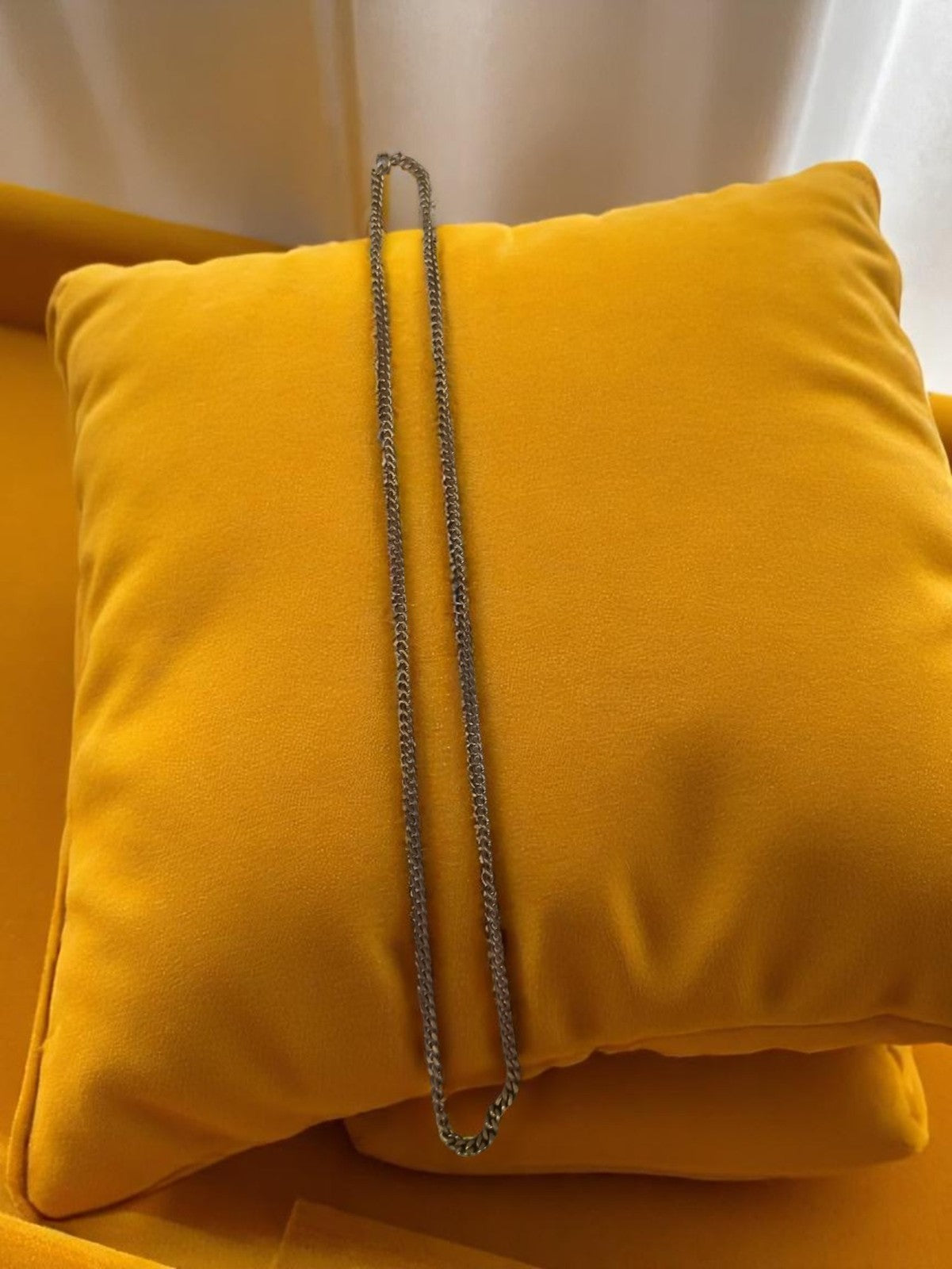 Chaîne vintage dorée, collier rétro en métal doré, bijou fantaisie ancien