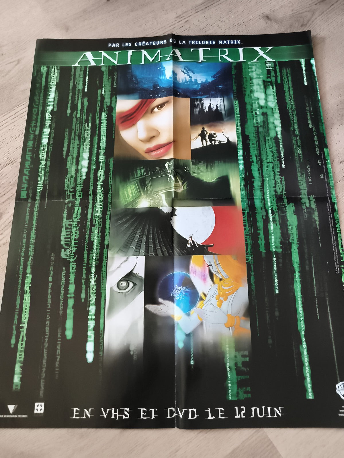 Poster Animatrix film Matrix affichage cinéma promo VHS DVD juin 2003