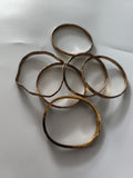 Bracelets joncs fins lot de 6 finition dorée plaqué or bijoux fantaisie femme
