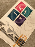 Bloc de timbres Olympiade Rome 1960 Pologne oblitéré philatélie sport (Ref 27)