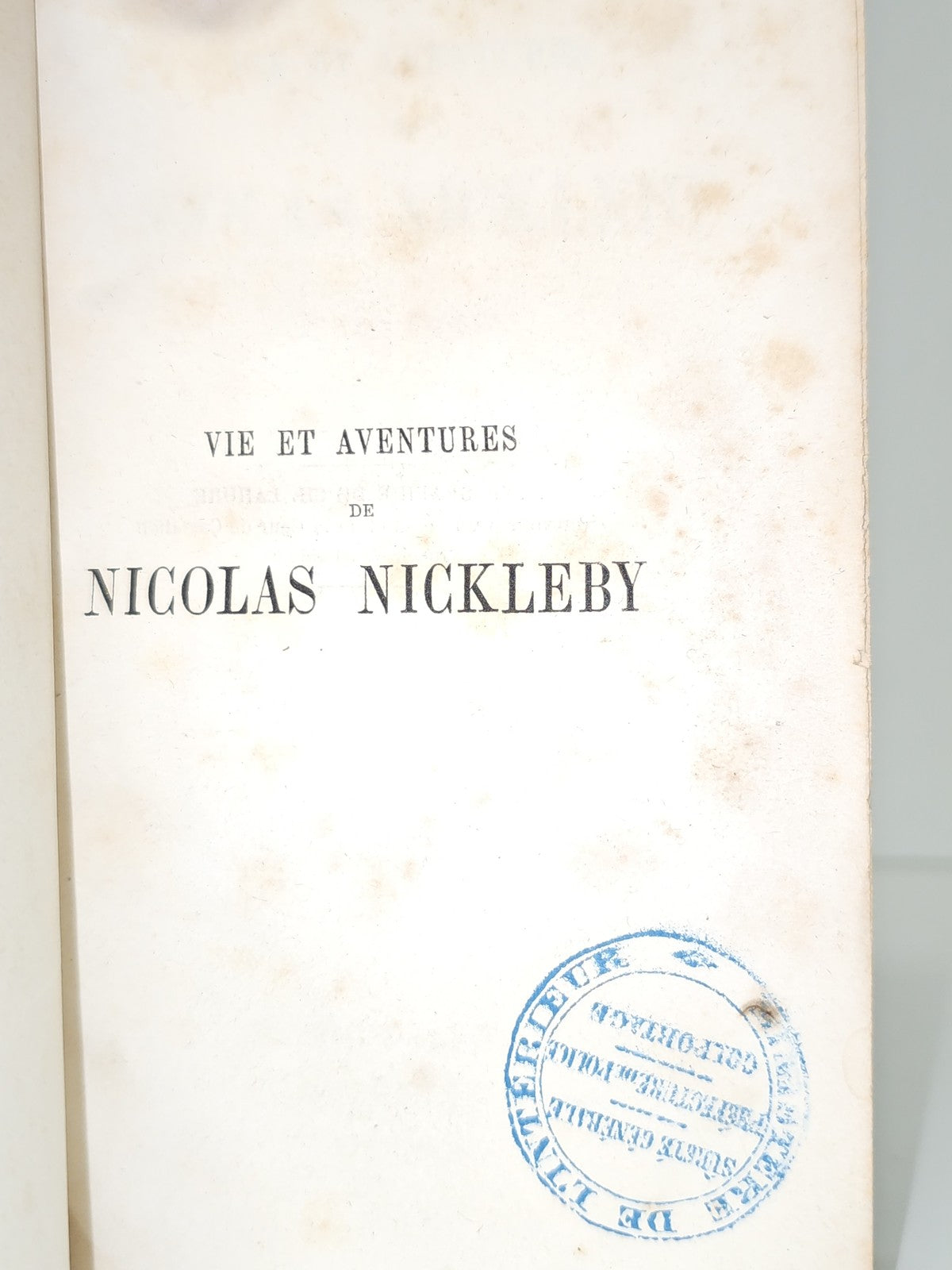 Ancien livre vintage Vie et aventures de Nicolas Nickleby roman classique rétro