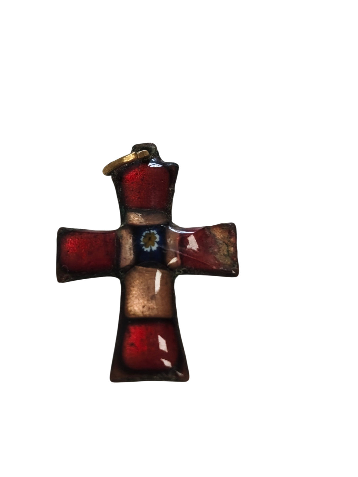 Pendentif croix ancienne rétro vintage religieux catholique collection bijou déc