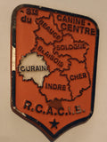 Insigne ancien Société Canine Centre RCACIB émaillé orange carte régions