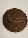 Médaille ancienne Méditerranée Marcel Renard bronze patiné art déco