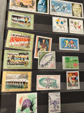 Lot anciens timbres oblitérés football étrangers, thématique sports, années 60-7