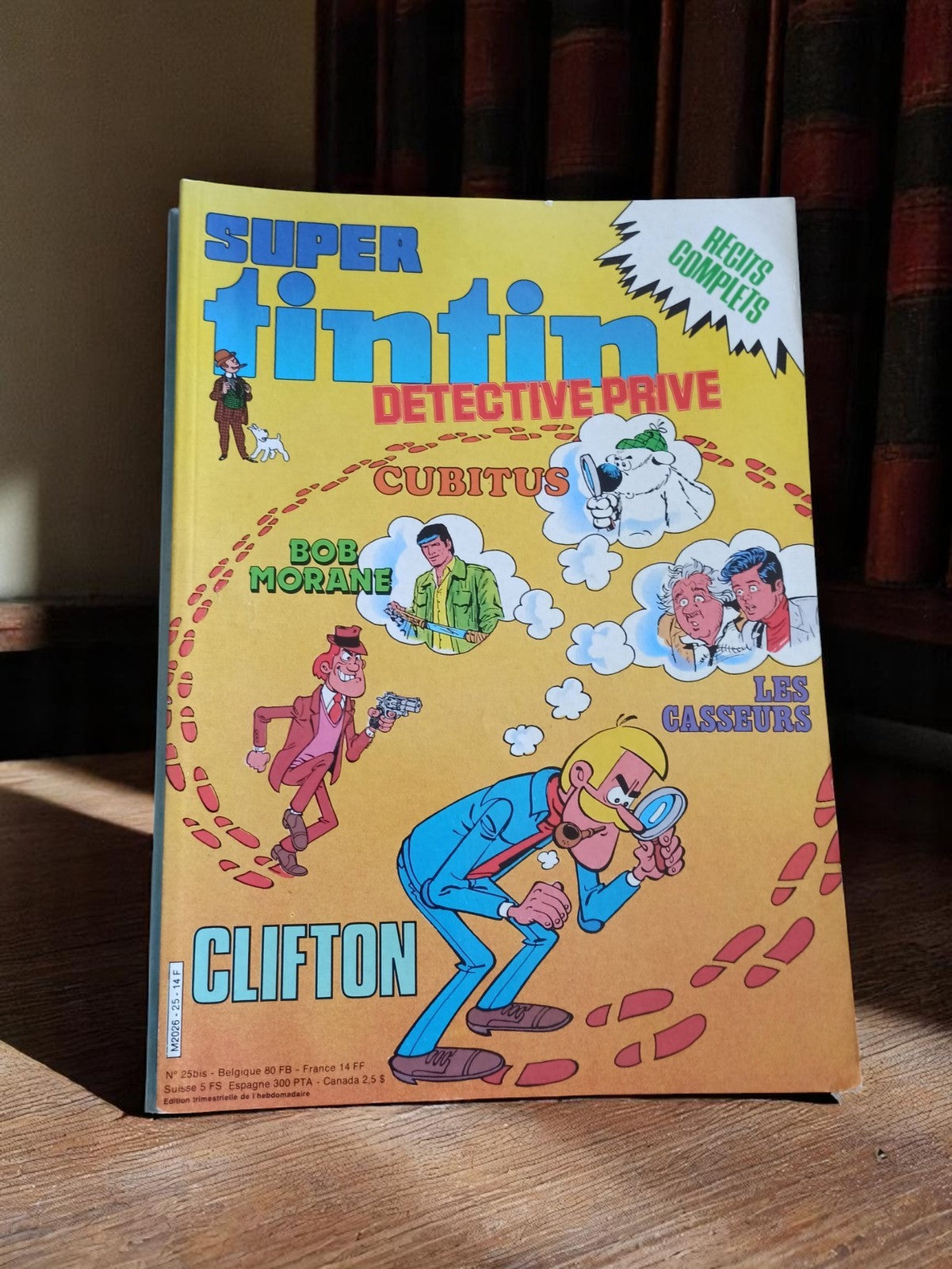 Magazine Super Tintin Détective Privé vintage années 80 Clifton Cubitus Bob Mora