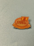 Pin's vintage Sibell publicitaire chips tradition jaune et orange collection