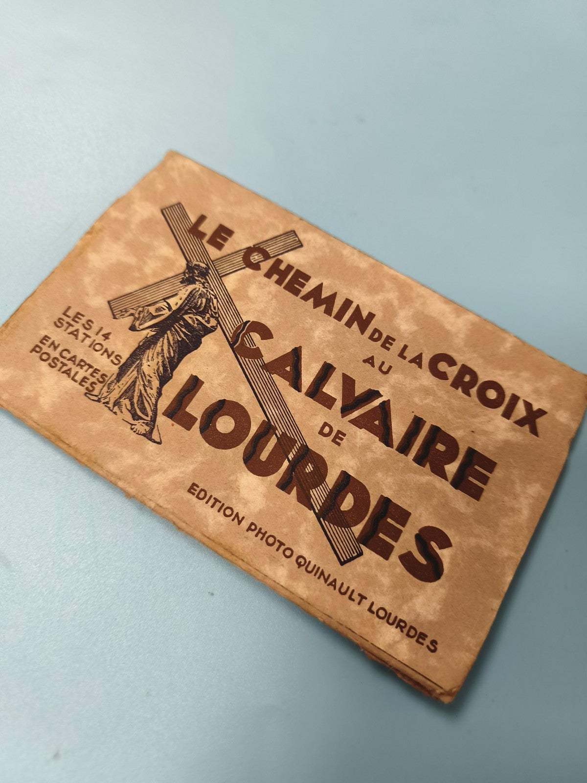 Lot anciennes photos Le Chemin de Croix Calvaire Lourdes édition Quinault