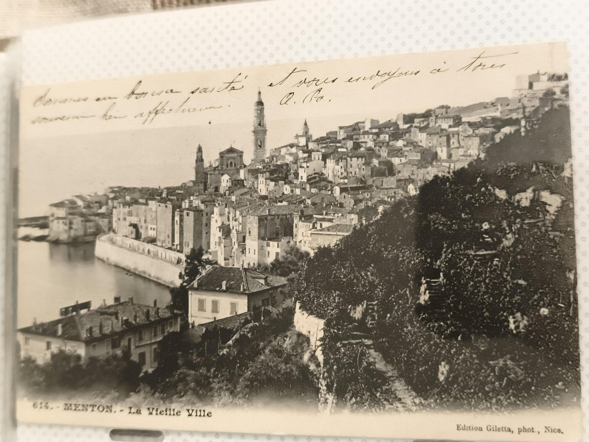 Carte postale ancienne Menton Vieille Ville photo Giletta Nice CPA vintage
