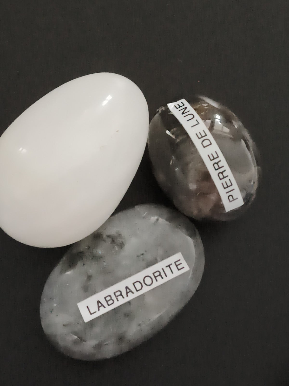 Pierres polies labradorite pierre de lune œuf décoratif minéraux