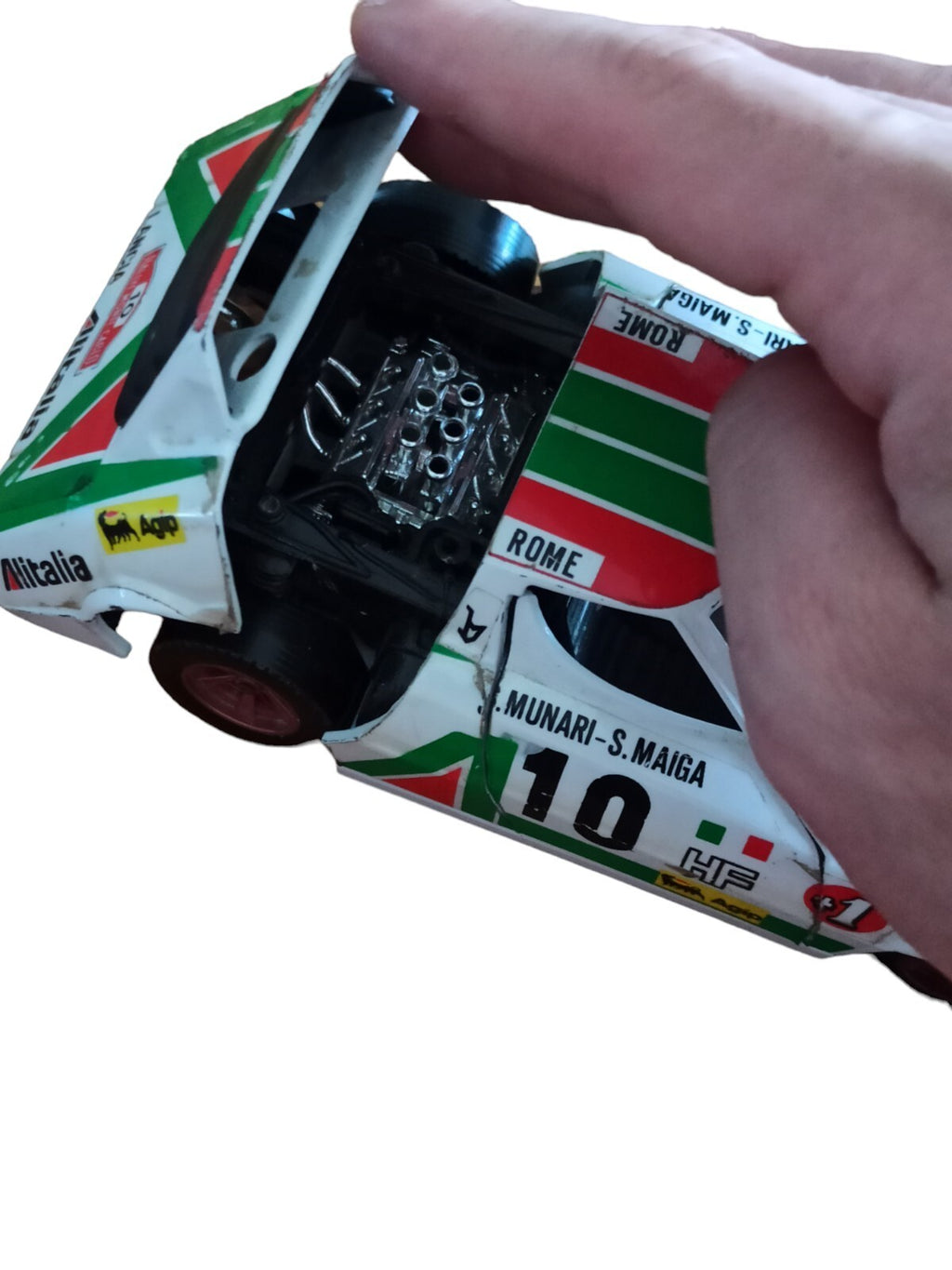 Voiture miniature Burago Lancia Stratos Rallye Monte Carlo déco Alitalia