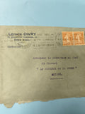 Ancienne enveloppe oblitérée début XXe philatélie Arras Amiens 2 timbres orange